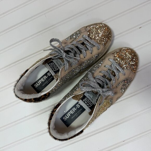 Golden Goose Superstar Glitter Animal Leopard Print Sneakers  Size: 10 / 40 - Picture 10 of 13